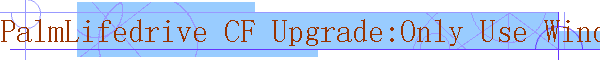 PalmLifedrive CF Upgrade:Only Use Windows